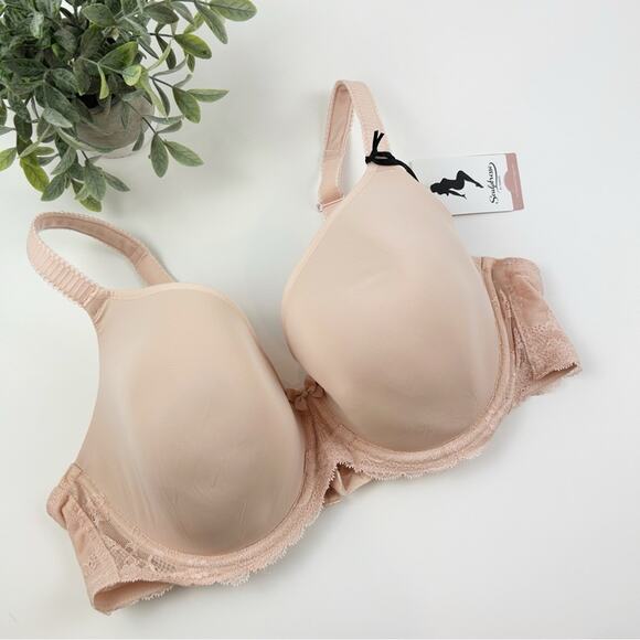 Sculptresse by Panache Plus Size Sasha Molded Plunge T-Shirt Bra Soft Pink 40DDD - Picture 1 of 5